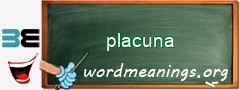 WordMeaning blackboard for placuna